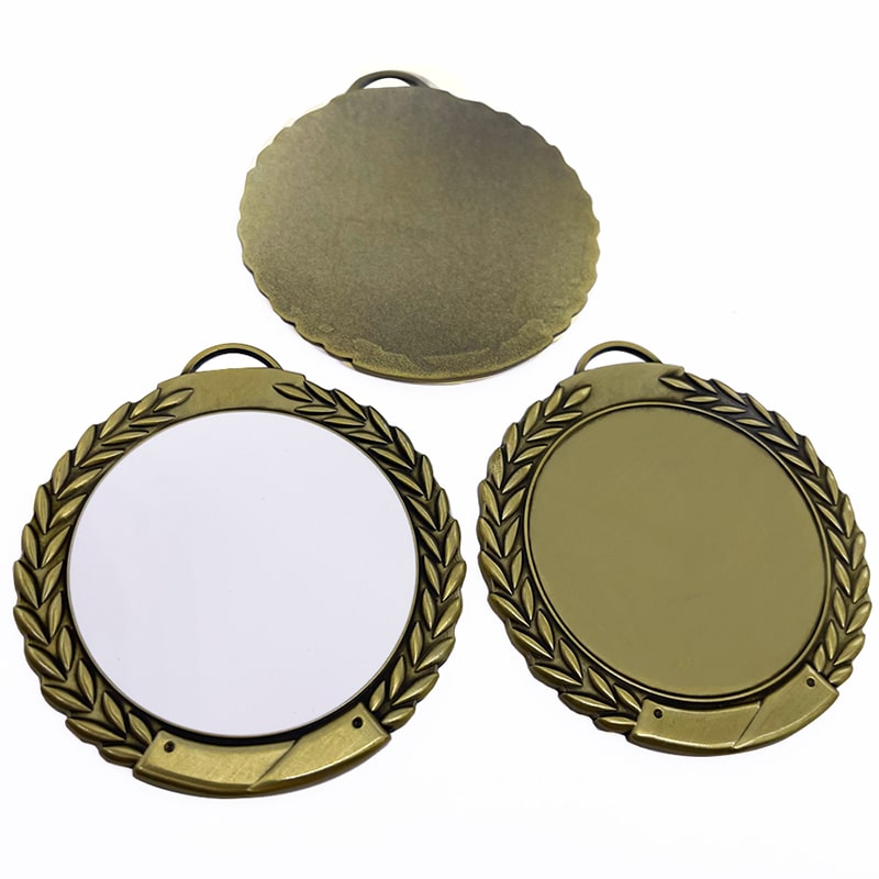 Médaille personnalisée d'ébauches de cuivre de sublimation de logo personnalisé