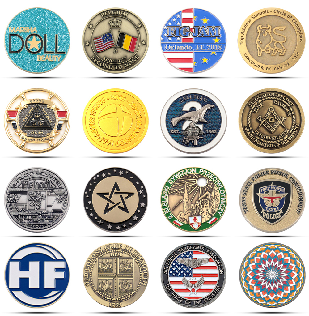 Cut-out challenge coins